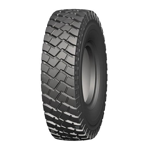 R992 mixed service dump truck tire showing full wheel for off-road and on-road heavy-duty construction applications